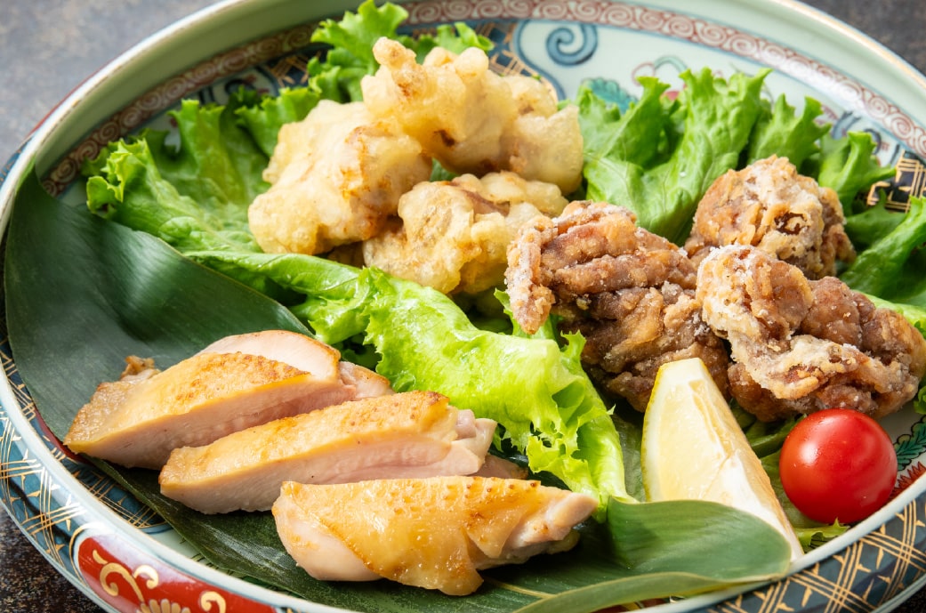 おおいた冠地どり三種盛り