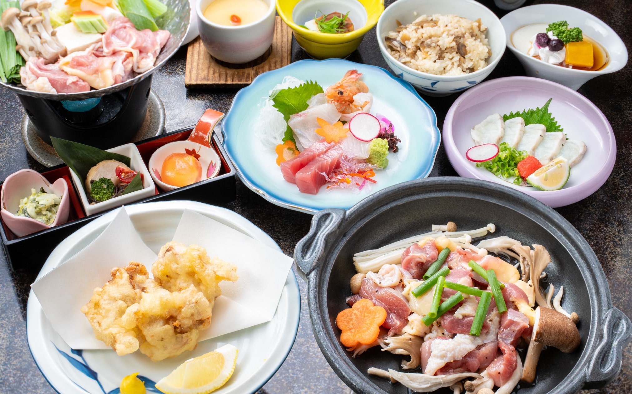 地どり尽し会席