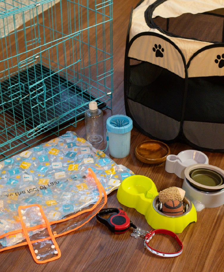 豊富なレンタルペット用グッズ